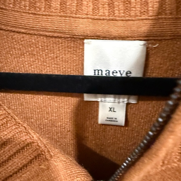 Anthropologie Maeve Montana Mock Neck Half Zip Horse Sweater Size XL NWT - Picture 2 of 6